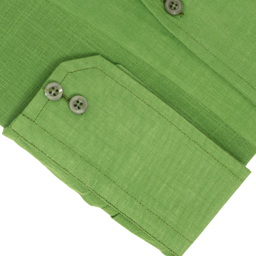 Pure Irish Linen Forest Green Shirt