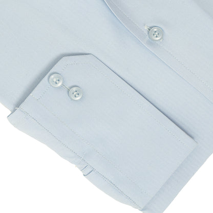 Wrinkle-Resistant Cotton Blend Sky Blue Self-Lining Shirt