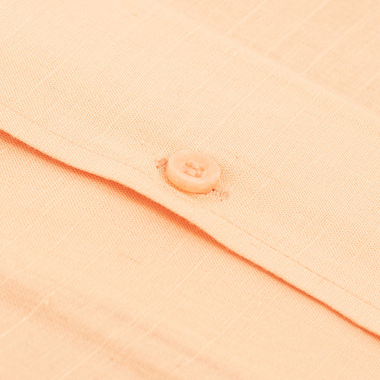 Pure Irish Linen Peach Shirt