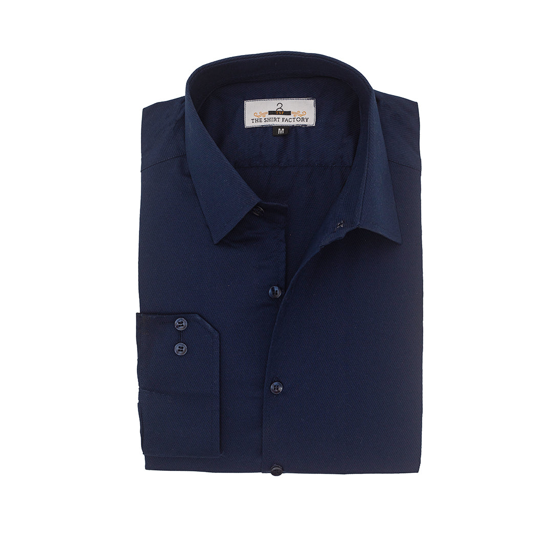 Pure Cotton Navy Blue Shirt