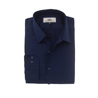 Pure Cotton Navy Blue Shirt