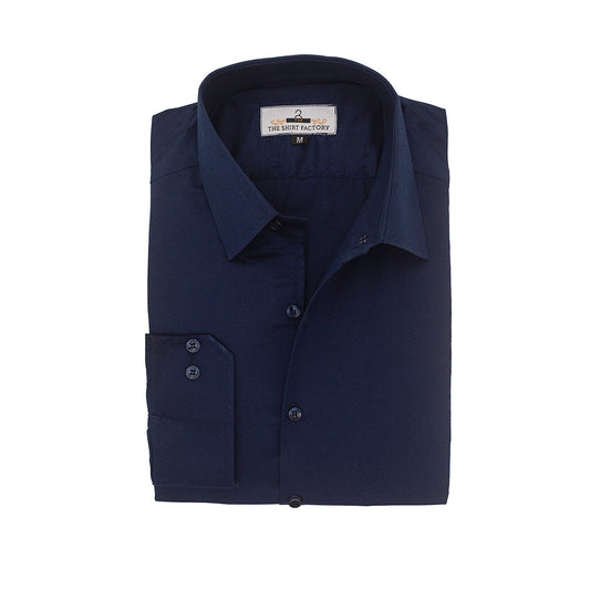 Pure Cotton Navy Blue Shirt