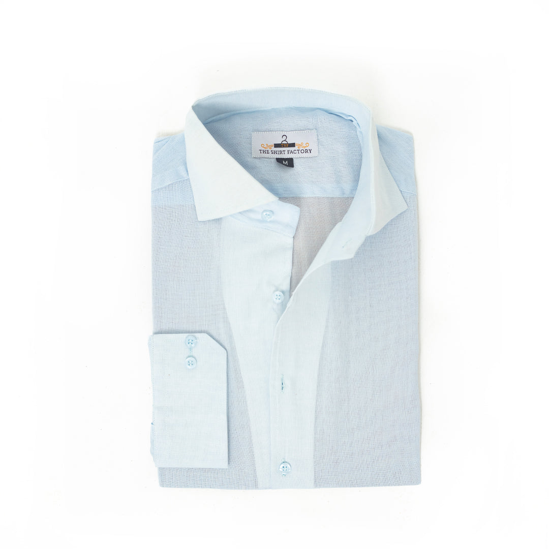 Pure Irish Linen Sky Blue Shirt