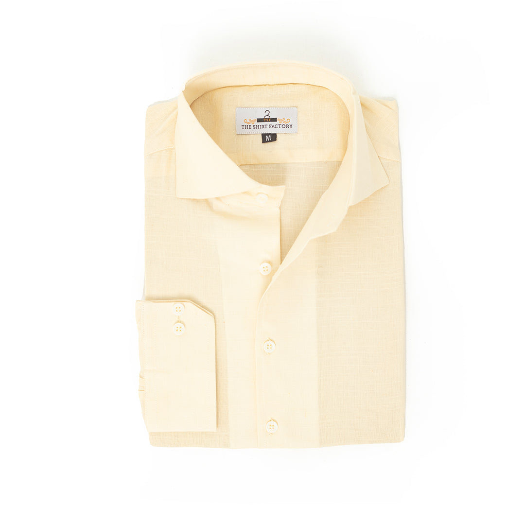 Pure Irish Linen Cream Shirt