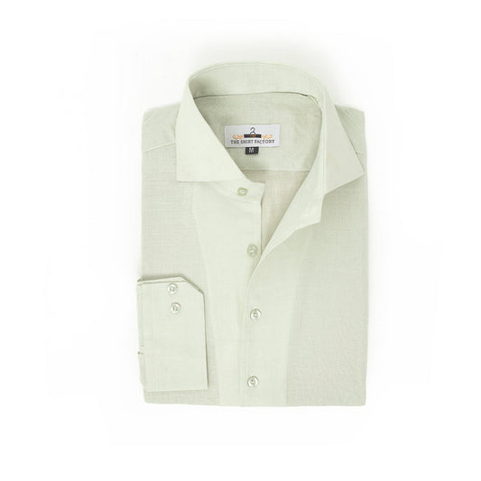 Pure Irish Linen Pistachio Green Shirt