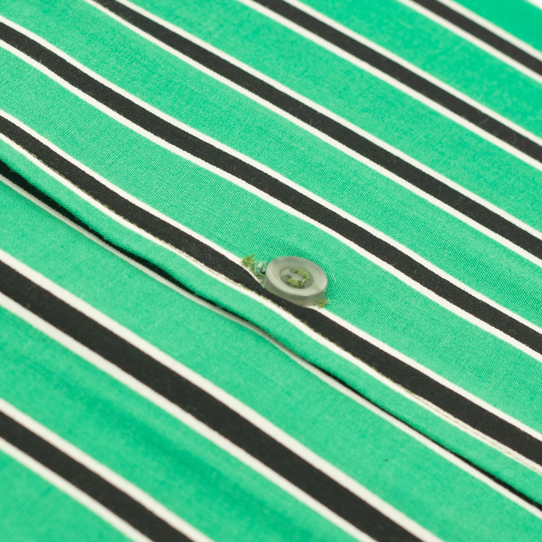 Pure Cotton Emerald Green Striped Shirt