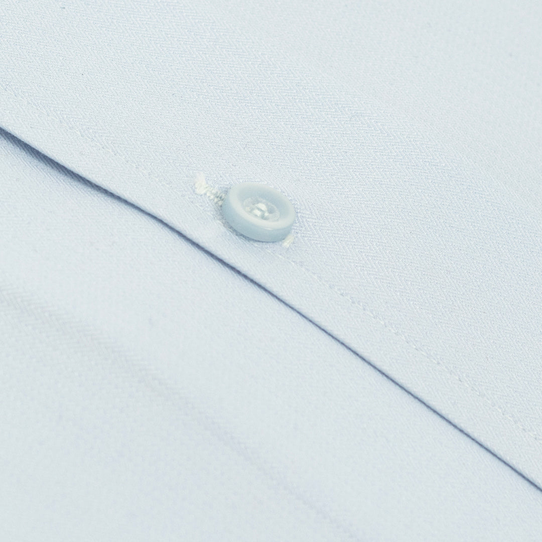 Wrinkle-Resistant Cotton Blend Sky Blue Self-Lining Shirt