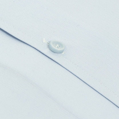 Wrinkle-Resistant Cotton Blend Sky Blue Self-Lining Shirt
