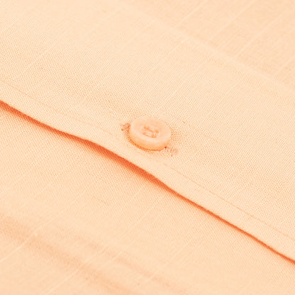 Pure Irish Linen Peach Shirt