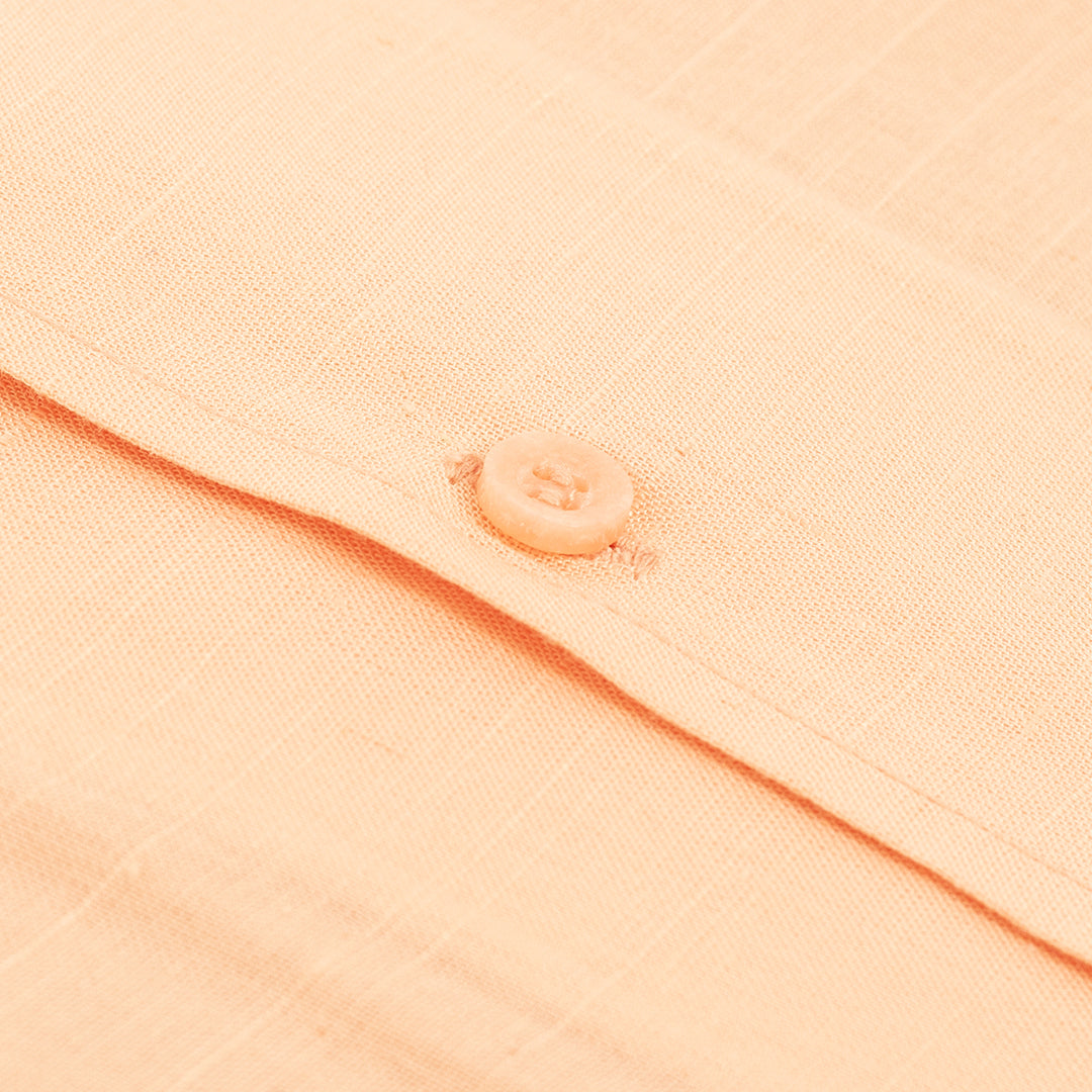 Pure Irish Linen Peach Shirt