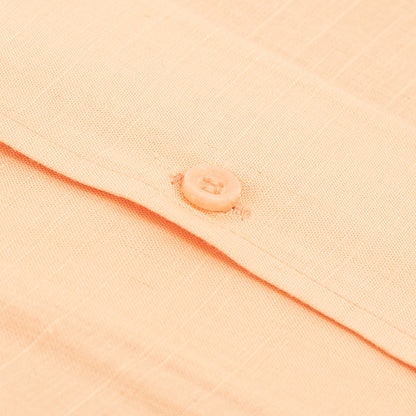 Pure Irish Linen Peach Shirt