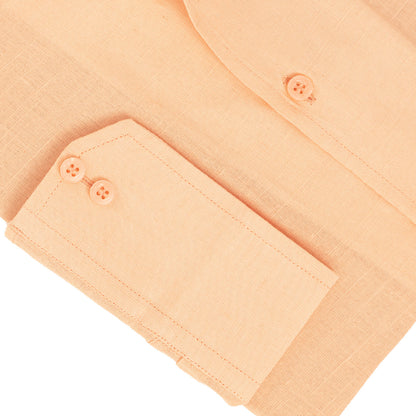 Pure Irish Linen Peach Shirt