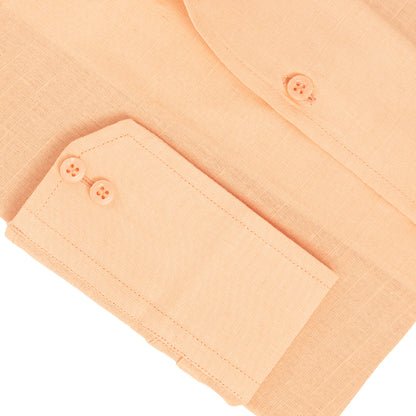Pure Irish Linen Peach Shirt