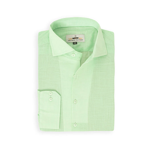 Pure Irish Linen Mint Green Shirt