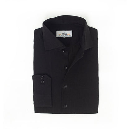 Pure Irish Linen Black Shirt
