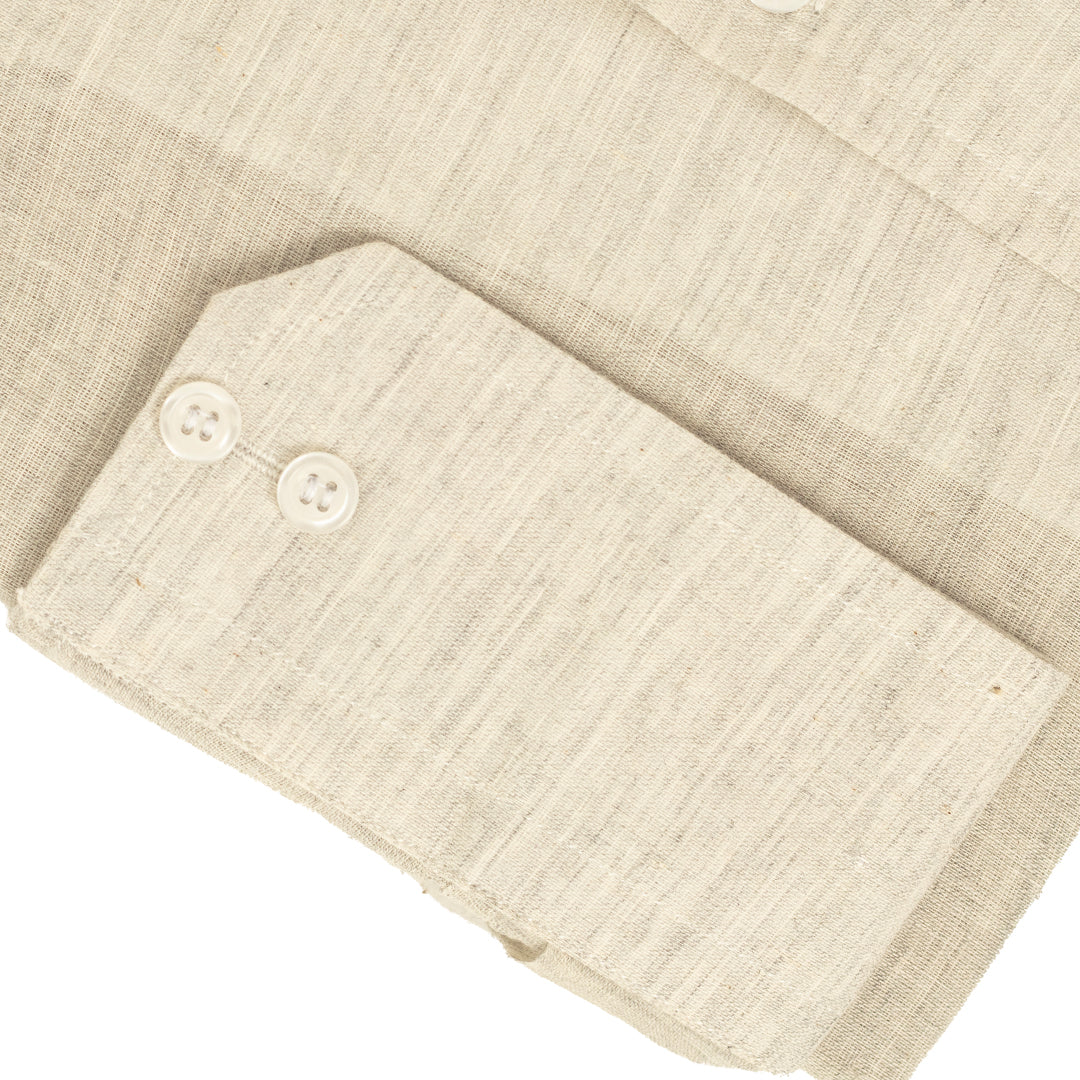 Pure Irish Linen Ivory White Slub Shirt