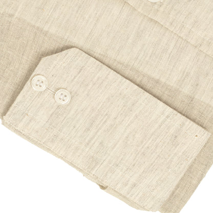Pure Irish Linen Ivory White Slub Shirt