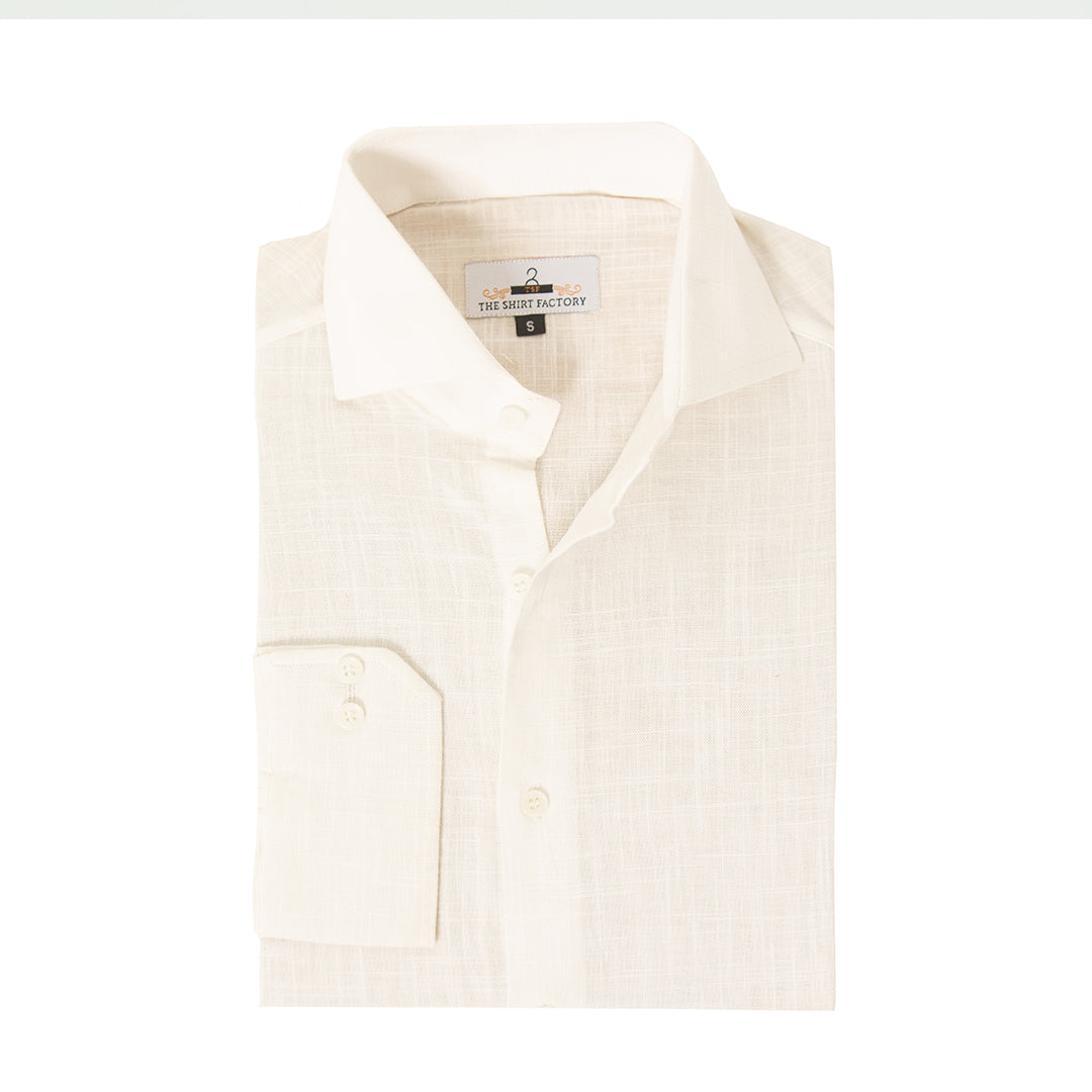 Pure Irish Linen White Shirt