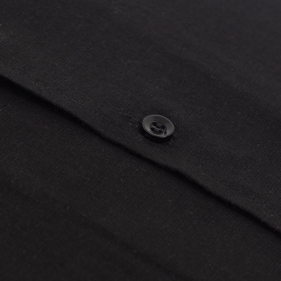 Pure Irish Linen Black Shirt