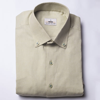 Pure Cotton Pistachio Green Self-Textured Shirt