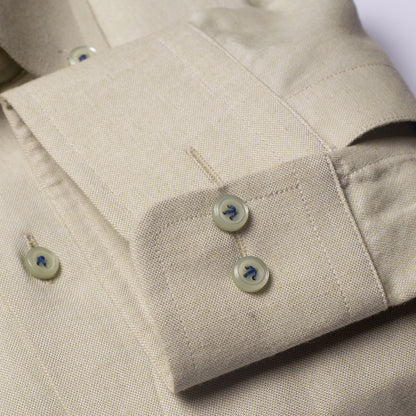 Pure Cotton Pistachio Green Self-Textured Shirt